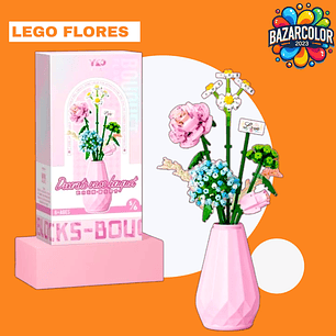 Bloque Armable de Flor, Rosado