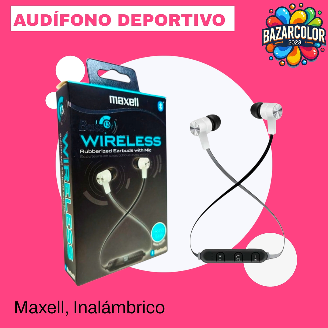 Audífono Maxell Inalámbrico  1