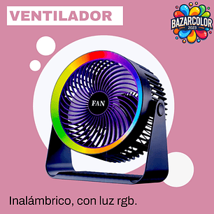 Ventilador de Escritorio con luz RGB