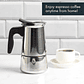 Cafetera Italiana Acero Inoxidable Espresso 4 Tazas Moderna - Miniatura 7