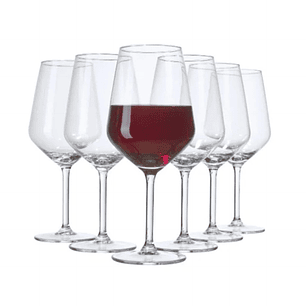 Set 6 Copas Vino Ramazotti 435ml Vidrio 