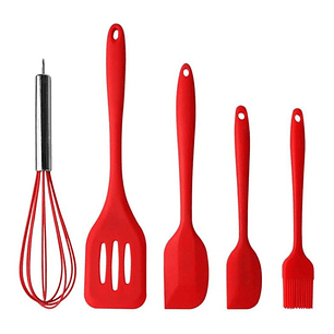 Set Utensilios De Silicona 5 Piezas Para Cocina