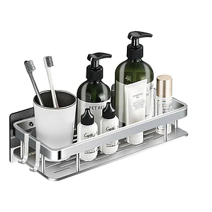 Repisa Organizadora de Aluminio para Ducha con Adhesivo