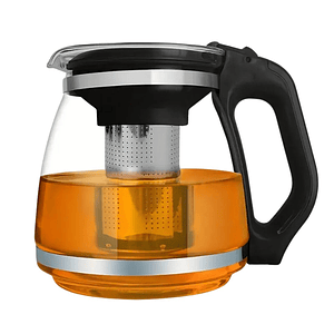 Tetera Con Infusor de Te Vidrio 1.5 Litros Con Filtro de Acero Inoxidable