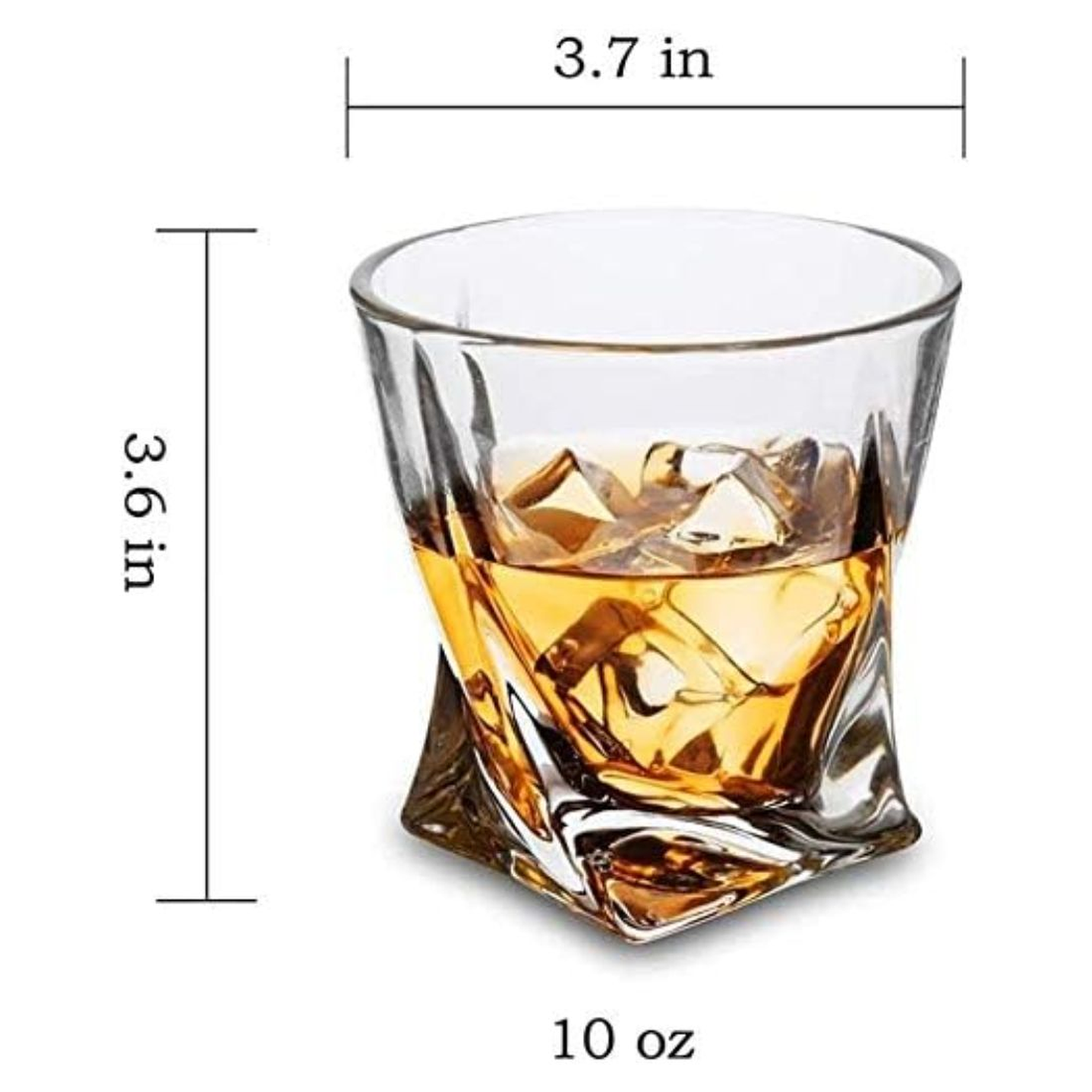 Set 6 Vasos Whisky Vidrio Prisma 290ml – Diseño Moderno y Elegante 7