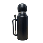 Termo Matero 1.3 Litros Acero Inoxidable + Mate Y Bombilla Negro 2