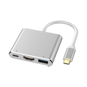 Adaptador Usb C A Hdmi 4k Con Usb Carga Thunderbolt Macbook 