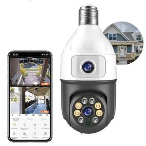 Camara Seguridad Wifi Ip66 FullHD Doble Lente Fijo Jortan JT-9696