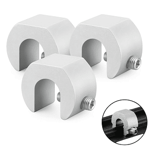 Seguro antirrobo ventanas y mamparas corredizas metálicas Pack 3 Color Plateado