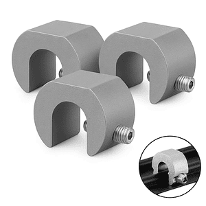 Seguro antirrobo ventanas y mamparas corredizas metálicas Pack 3 Color Gris