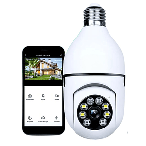 Cámara de Seguridad Tipo Ampolleta Jortan JT-8177 WiFi 1080p con Visión 360° y Audio Bidireccional