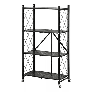 Estante Metalico 4 Niveles Plegable Estanteria color Negro