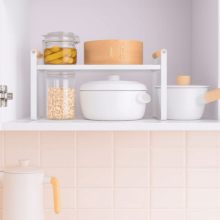 Repisa Organizadora Multiuso de Acero y Madera 34 Cms – Estante multiuso estilo nórdico 3