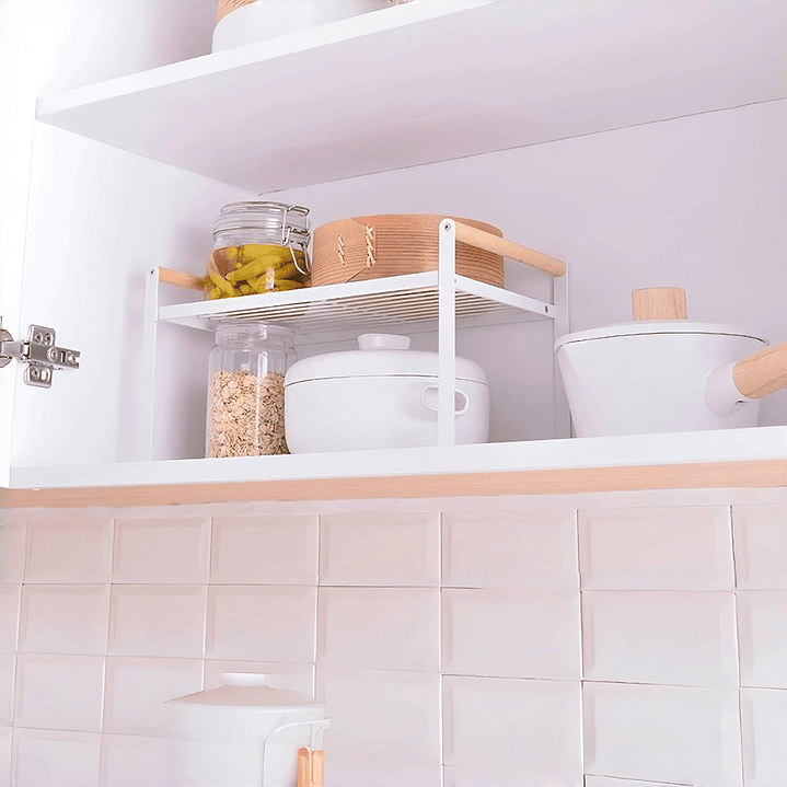 Repisa Organizadora Multiuso de Acero y Madera 34 Cms – Estante multiuso estilo nórdico 5