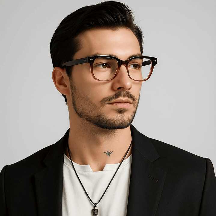 Vector Bronze – Lentes de Lectura Negro/Café para Hombre 2