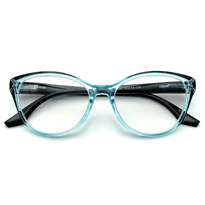 Crystaline Aqua – Lentes de Lectura Celeste Translúcido para Mujer 2