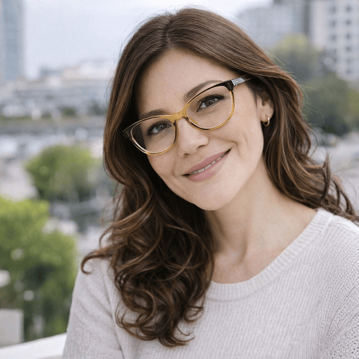 Crystaline Honey – Lentes de Lectura Amarillo Translúcido para Mujer 2