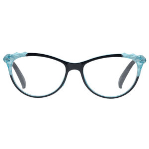 Aurora Blue Crystal – Lentes de Lectura Negro/Azul Translúcido para Mujer