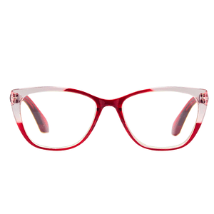 Elara Ruby Crystal – Lentes de Lectura Cat-Eye para Mujer con Filtro Azul