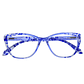 Elara Sapphire Marble – Lentes de Lectura Cat-Eye para Mujer con Filtro Azul - Miniatura 5
