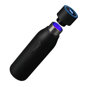 Botella de Agua Autolimpiante UV Tawo 750 ml Negra – con Purificador Inteligente y Recordatorio de Hidratación