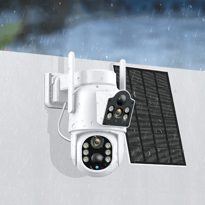 Cámara seguridad Solar doble lente JT-8699T Full HD PTZ WiFi Exterior IP66 3
