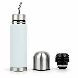 Termo Mate Acero Inoxidable 2 en 1 Botella Termica Tawo 750 Ml Celeste