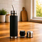 Termo Mate Acero Inoxidable 2 en 1 Botella Termica Tawo 750 Ml Negro - Miniatura 3