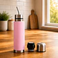 Termo Mate Acero Inoxidable 2 en 1 Botella Termica Tawo 750 Ml Rosado - Miniatura 3