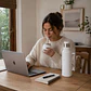 Termo Mate Acero Inoxidable 1.3 Litros Blanco + Mate y Bombilla - Miniatura 2