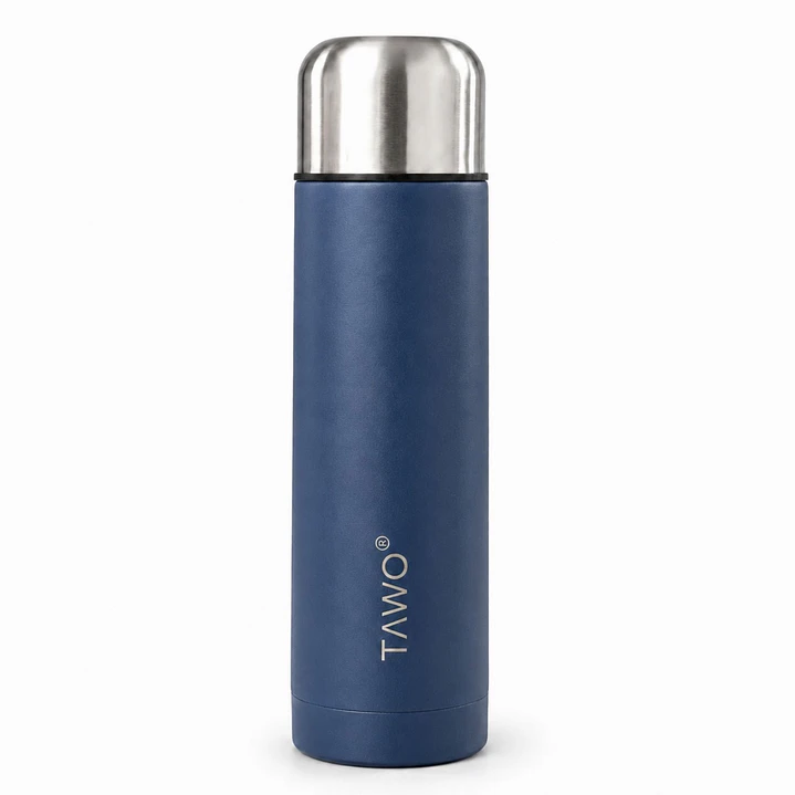 Termo Mate Autocebante Acero Inoxidable 2 en 1 Tawo 750 Ml - Azul Marino 4