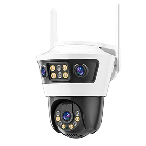Cámara de Seguridad Exterior Jortan 6 WiFi Doble Lente con Seguimiento Inteligente e IA