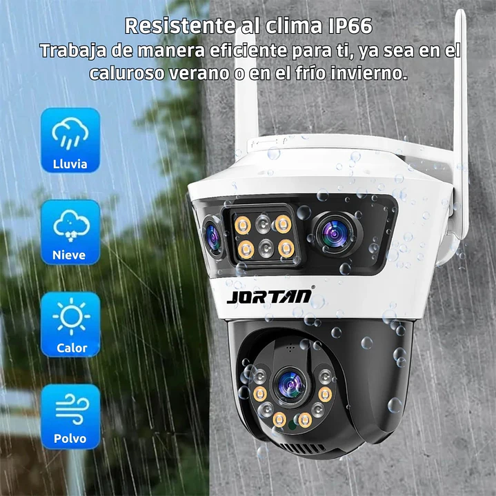Cámara de Seguridad Exterior Jortan 6 WiFi Doble Lente con Seguimiento Inteligente e IA 3