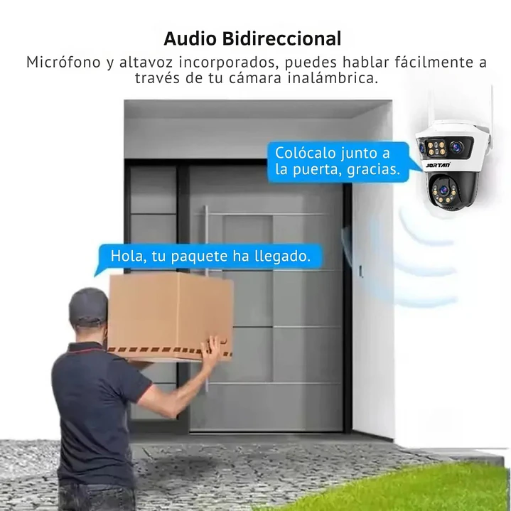 Cámara de Seguridad Exterior Jortan 6 WiFi Doble Lente con Seguimiento Inteligente e IA 5