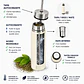 Termo Mate Autocebante Acero Inoxidable 2 en 1 Tawo 750 Ml - Blanco - Miniatura 5