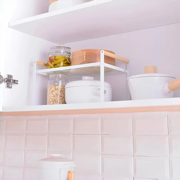 Repisa Organizadora Multiuso Estilo Nórdico Acero y Madera 34 cm 5