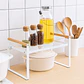 Repisa Organizadora Multiuso Estilo Nórdico Acero y Madera 34 cm - Miniatura 6