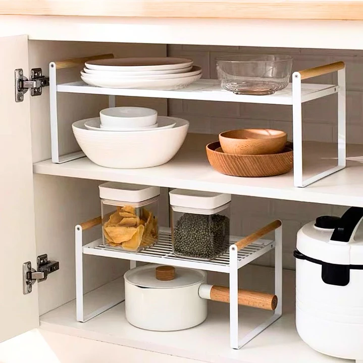 Repisa Organizadora Multiuso Estilo Nórdico Acero y Madera 34 cm 7