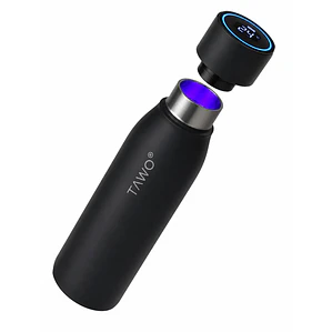 Botella Inteligente UV Autolimpiante TAWO® 750ml Negro | Acero Inoxidable 316L