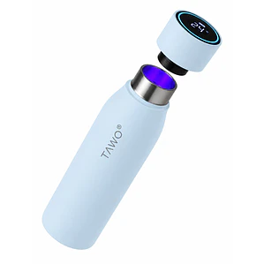 Botella Inteligente UV Autolimpiante TAWO® 750ml Celeste | Acero Inoxidable 316L
