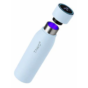 Botella Inteligente UV Autolimpiante TAWO® 750ml Celeste | Acero Inoxidable 316L