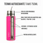 Termo Mate Autocebante Acero Inoxidable 2 en 1 Tawo 750 Ml - Fucsia - Miniatura 8