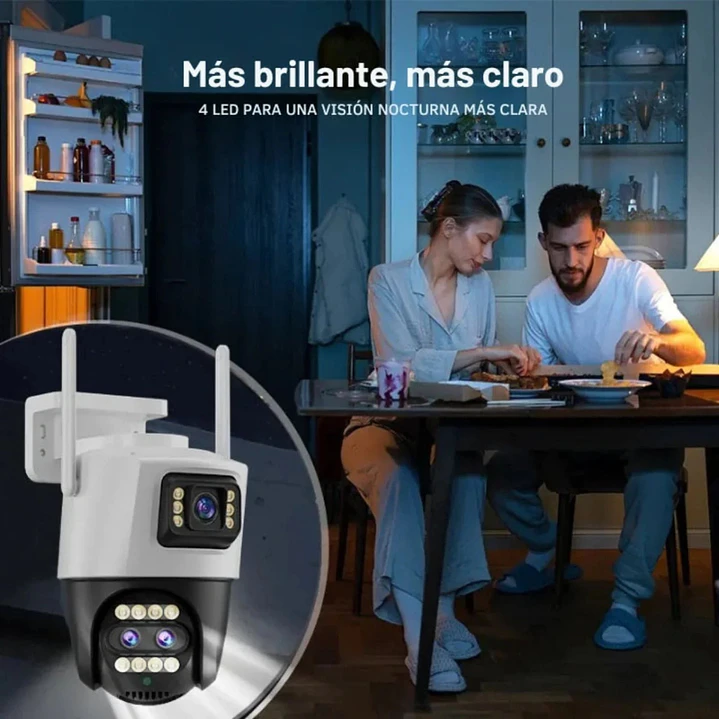 Cámara de Seguridad Exterior Jortan JTZ-9999PRO Gun-Ball WiFi con Doble Lente e IA 5