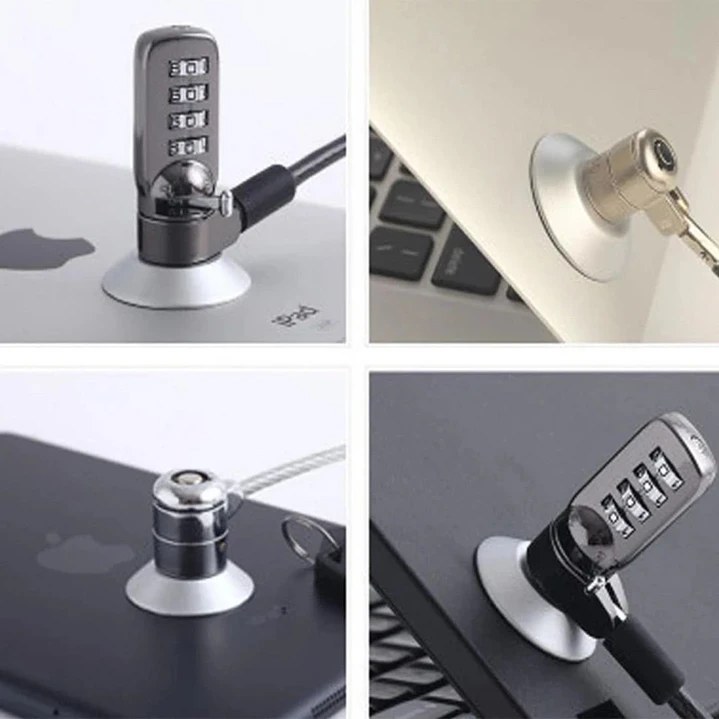 Adaptador Con Ranura De Seguridad Antirrobo Adhesivo Tablet Impresora Macbook 3