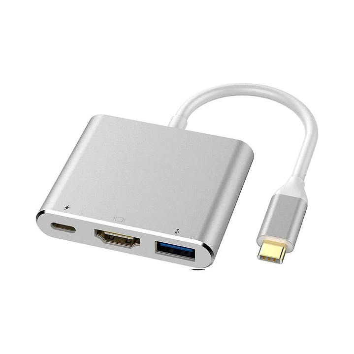 Adaptador Usb C A Hdmi 4k Con Usb Carga Thunderbolt Macbook 1