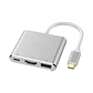 Adaptador Usb C A Hdmi 4k Con Usb Carga Thunderbolt Macbook - Miniatura 1