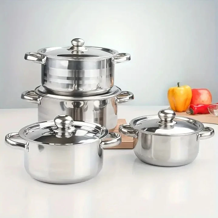 Bateria de Cocina 8 Piezas Acero Inoxidable 20 / 22 / 24 / 26 Cms 3