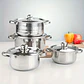 Bateria de Cocina 8 Piezas Acero Inoxidable 20 / 22 / 24 / 26 Cms - Miniatura 3