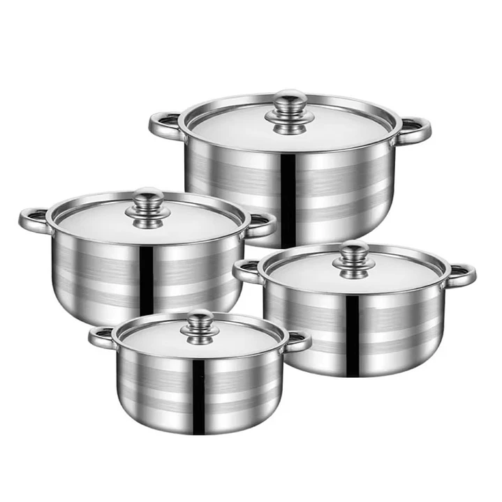 Bateria de Cocina 8 Piezas Acero Inoxidable 20 / 22 / 24 / 26 Cms 8