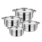 Bateria de Cocina 8 Piezas Acero Inoxidable 20 / 22 / 24 / 26 Cms - Miniatura 8
